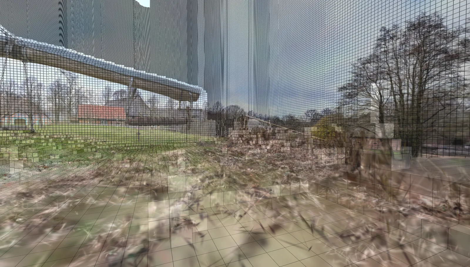 floor-fill: cross-section of terrain before/after, showing solid mass below the surface